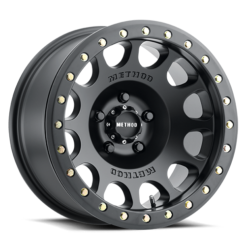 Aluminum Wheels 17x8.5 Beadlock MR105 Bolt Pattern 5 On 139.7 Offset 0 Lip Size 1.46 Matte Black MB Method MR10578555500B