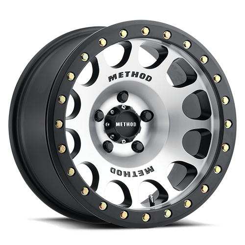 Aluminum Wheels 17x9 Beadlock MR105 Bolt Pattern 5 On 127 Offset -38 Lip Size 1.77 Matte Black MBM Machined Face Method MR10579050338B