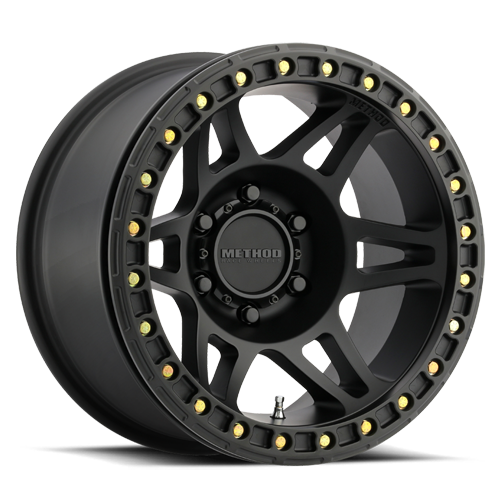 Aluminum Wheels 17x9 Beadlock MR106 Bolt Pattern 5 On 127 Offset -44 Lip Size 0 Matte Black MB Method MR10679050544B