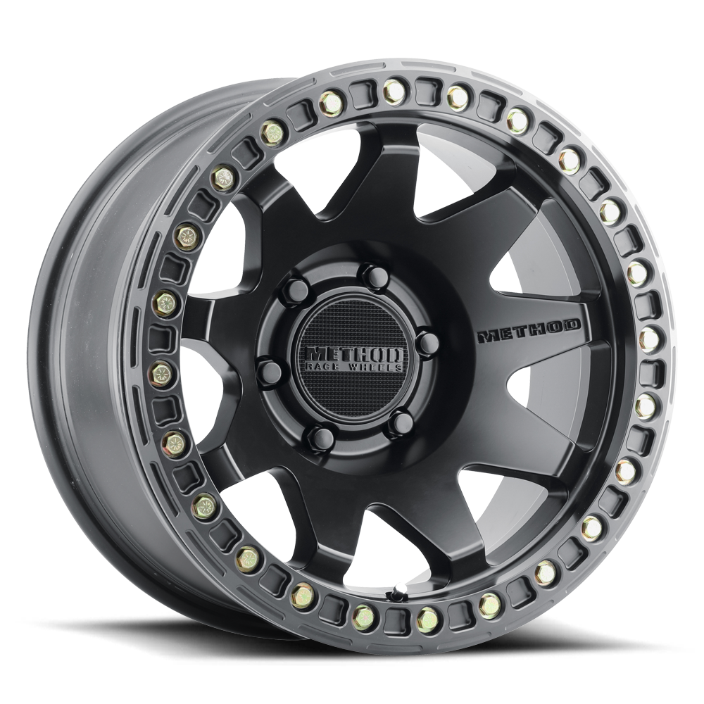 Aluminum Wheels 17x9 MR108 Bolt Pattern 6 On 139.7 Offset -44 Lip Size 0.63 Matte Black MB Method MR10879060544B