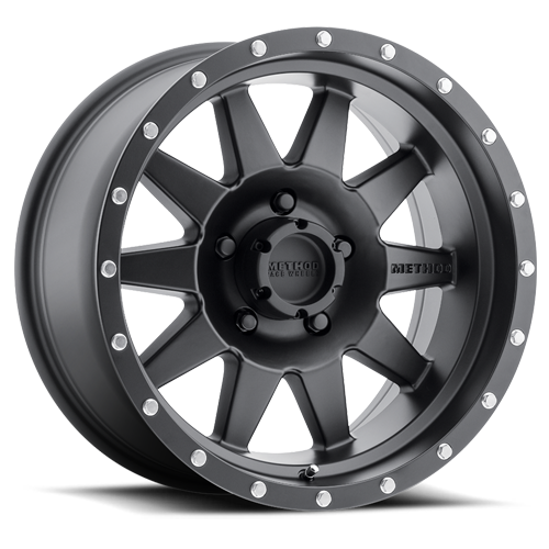 Aluminum Wheels 20x10 The Standard MR301 Bolt Pattern 5 On 139.7 Offset -18 Lip Size 3.7 Matte Black MB Method MR30121055518N