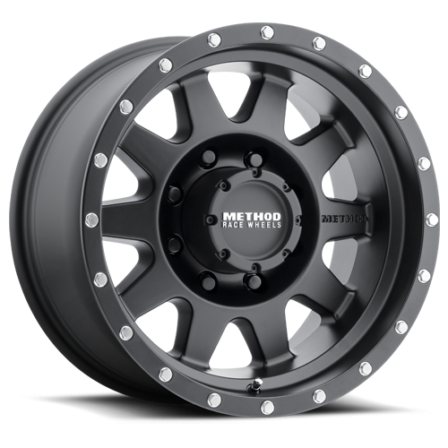 Aluminum Wheels 20x9 The Standard MR301 Bolt Pattern 8 On 165.1 Offset 18 Lip Size 3.7 Matte Black MB Method MR30129080518