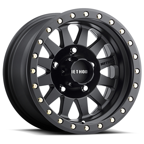 Aluminum Wheels 20x10 Double Standard MR304 Bolt Pattern 5 On 139.7 Offset -18 Lip Size 3.9 Matte Black MB Method MR30421055518N