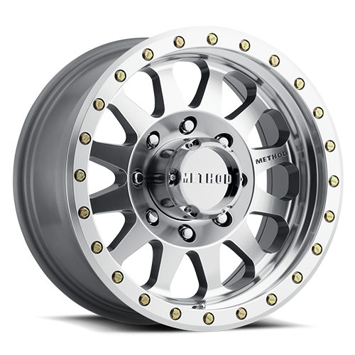 Aluminum Wheels 20x10 Double Standard MR304 Bolt Pattern 8 On 165.1 Offset -18 Lip Size 3.9 Machined SL Clear Coat Method MR30421080318N