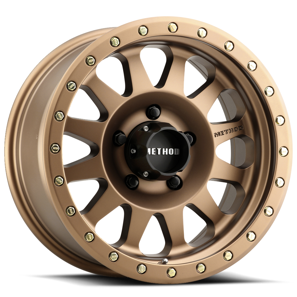 Aluminum Wheels 15x8 Double Standard MR304 Bolt Pattern 5 On 114.3 Offset -24 Lip Size 3.5 Method Bronze BRZ Method MR30458012924N