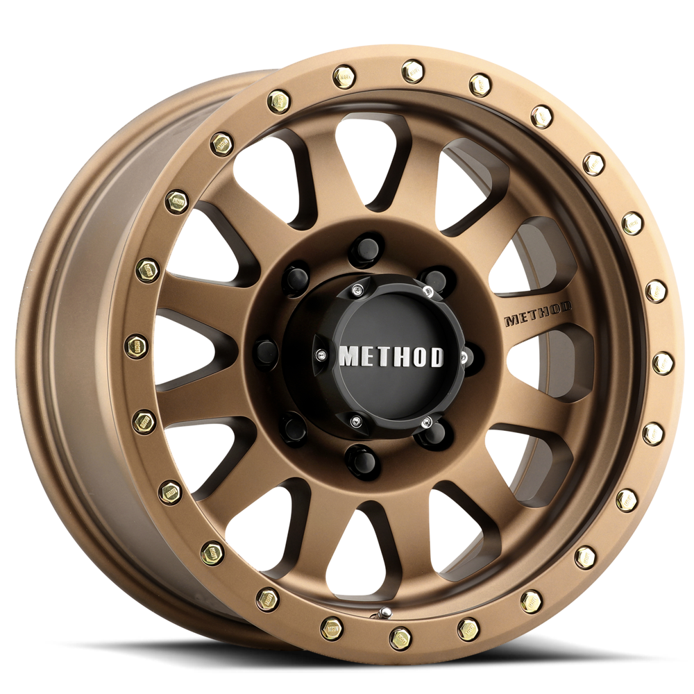 Aluminum Wheels 17x8.5 Double Standard MR304 Bolt Pattern 8 On 165.1 Offset 0 Lip Size 2.6 Method Bronze BRZ Method MR30478580900