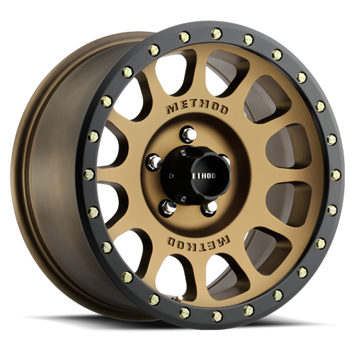 Aluminum Wheels 20x10 NV MR305 Bolt Pattern 5 On 127 Offset -18 Lip Size 2.05 Method Bronze BRZ Black Street Loc Method MR30521050918N