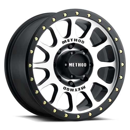 Aluminum Wheels 17x8.5 NV MR305 Bolt Pattern 8 On 165.1 Offset 0 Lip Size 1.3 Black BM Machined Face-Black Street Loc Method MR30578580300