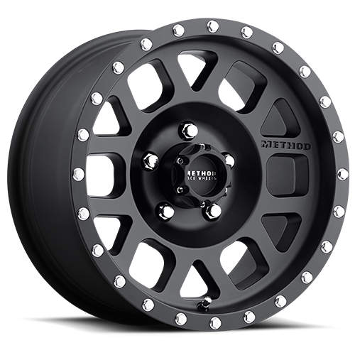 Aluminum Wheels 17x8.5 Mesh MR306 Bolt Pattern 5 On 114.3 Offset 0 Lip Size 1.81 Matte Black MB Method MR30678512500