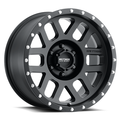 Aluminum Wheels 17x8.5 Mesh MR306 Bolt Pattern 6 On 135 Offset 0 Lip Size 1.81 Matte Black MB Method MR30678516500