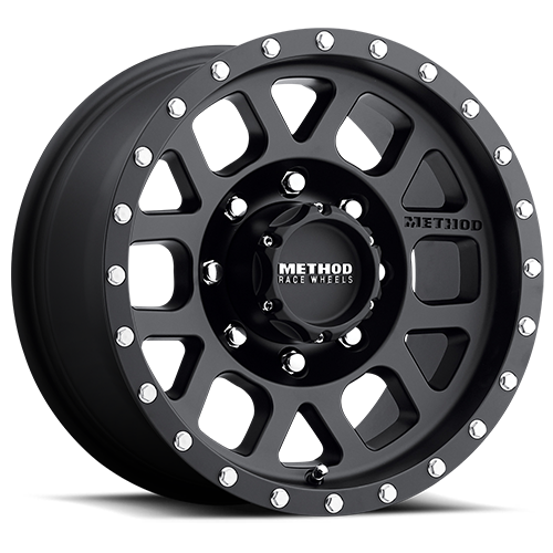 Aluminum Wheels 18x9 Mesh MR306 Bolt Pattern 8 On 165.1 Offset -12 Lip Size 1.85 Matte Black MB Method MR30689080512N