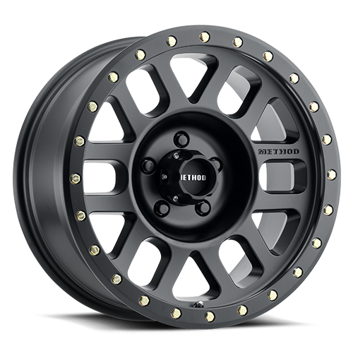 Aluminum Wheels 17x8.5 Grid MR309 Bolt Pattern 5 On 127 Offset 0 Lip Size 1.61 Matte Black MB Method MR30978550500