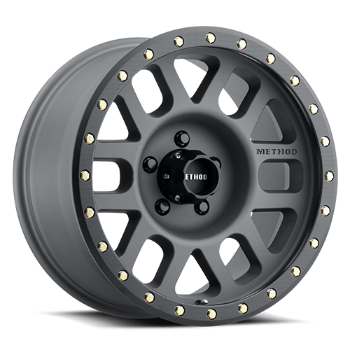 Aluminum Wheels 17x8.5 Grid MR309 Bolt Pattern 5 On 127 Offset 0 Lip Size 1.61 Titanium GY Black Street Loc Method MR30978550800