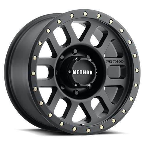 Aluminum Wheels 17x8.5 Grid MR309 Bolt Pattern 8 On 165.1 Offset 0 Lip Size 1.61 Matte Black MB Method MR30978580500