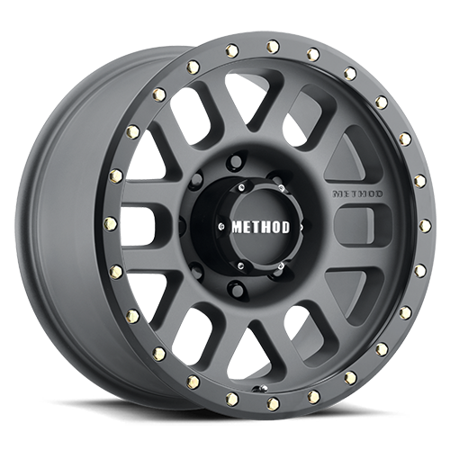 Aluminum Wheels 17x8.5 Grid MR309 Bolt Pattern 8 On 165.1 Offset 0 Lip Size 1.61 Titanium GY Black Street Loc Method MR30978580800