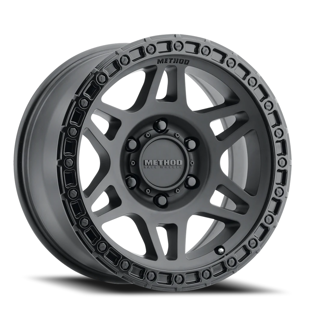 Aluminum Wheels 17x8.5 MR312 Bolt Pattern 6 On 135 Offset 0 Lip Size 0.98 Double Matte Black MBGL Gloss Black Lip Method MR312785161000