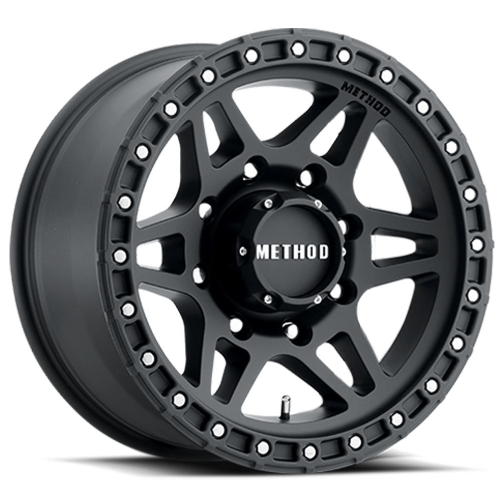 Aluminum Wheels 17x8.5 MR312 Bolt Pattern 8 On 165.1 Offset 0 Lip Size 0.98 Matte Black MB Method MR31278580500