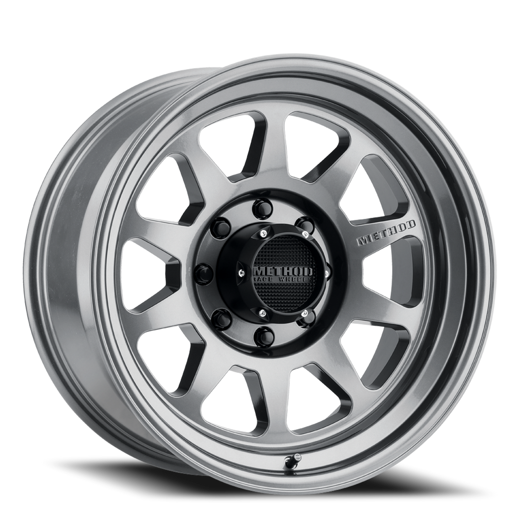 Aluminum Wheels 20x10 MR316 Bolt Pattern 8 On 165.1 Offset -18 Lip Size 3.03 Gloss Titanium TT Method MR31621080818N