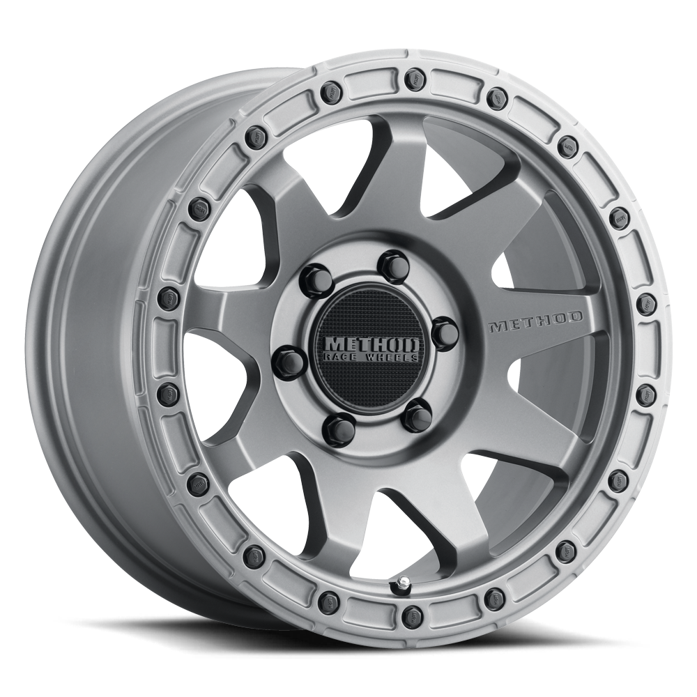 Aluminum Wheels 20x9 MR317 Bolt Pattern 6 On 139.7 Offset 0 Lip Size 0.83 Matte Titanium GY Method MR31729060800