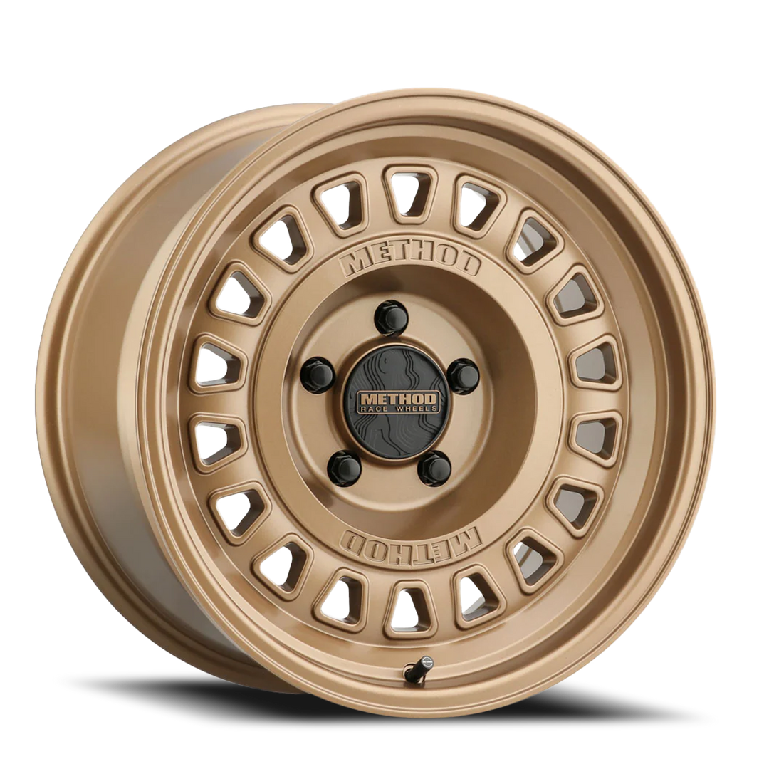 Aluminum Wheels 17x8.5 MR320 Bolt Pattern 5 On 127 Offset 0 Lip Size 2.76 Method Bronze BZ Method MR32078550900