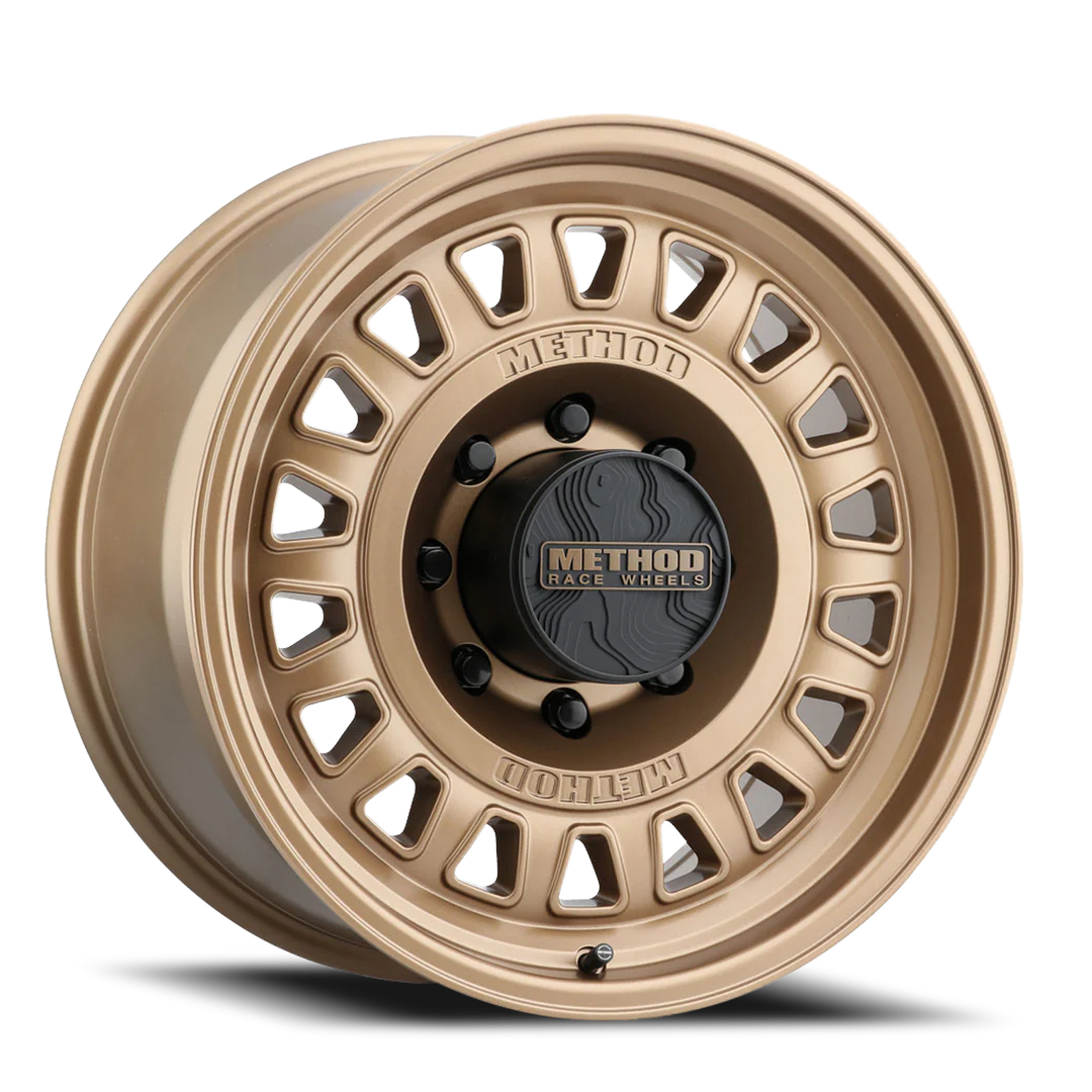 Aluminum Wheels 18x9 MR320 Bolt Pattern 8 On 165.1 Offset 18 Lip Size 1.89 Method Bronze BZ Method MR32089080918