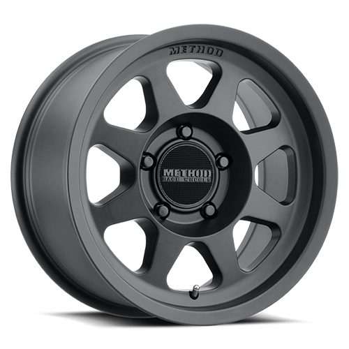 Aluminum Wheels 15x7 Bead Grip MR701 Bolt Pattern 5 On 100 Offset 15 Lip Size 0.91 Matte Black MB Method MR70157051515