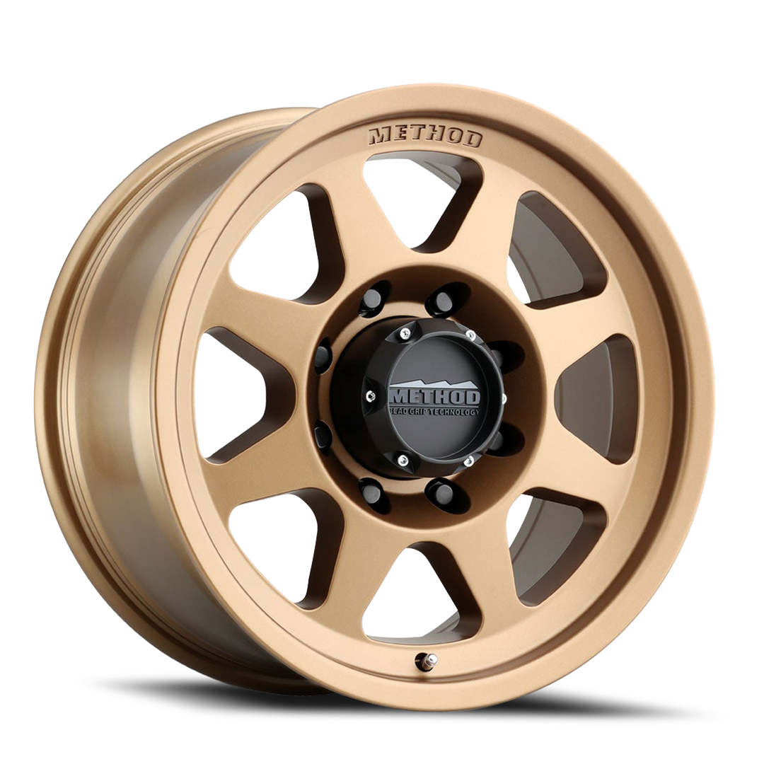 Aluminum Wheels 18x9 HD Bead Grip MR701 Bolt Pattern 8 On 165.1 Offset 18 Lip Size 1.81 Method Bronze BRZ Method MR70189080918H