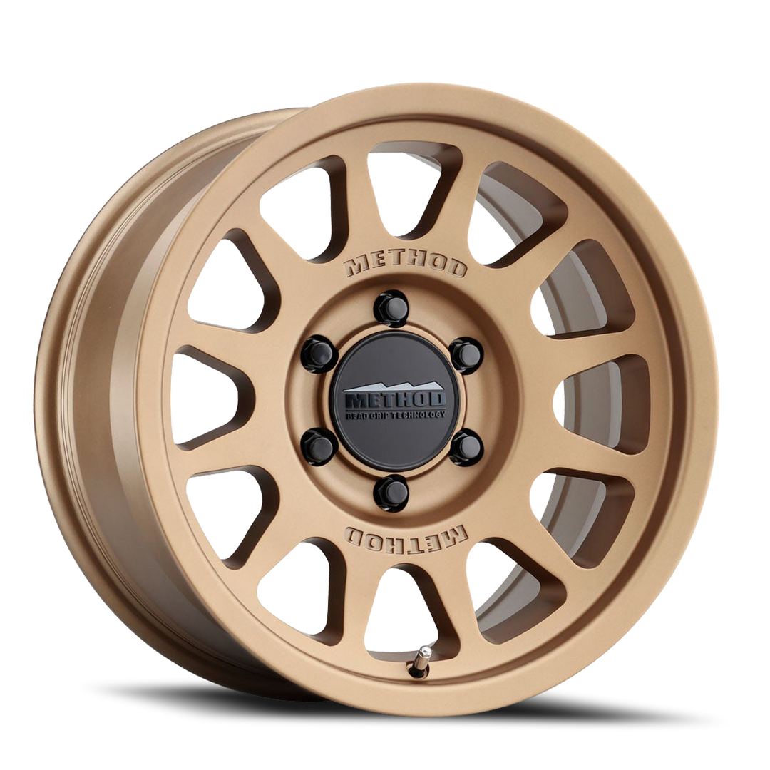 Aluminum Wheels 16x6.5 Bead Grip MR703 Bolt Pattern 6 On 180 Offset 90 Lip Size 0 Method Bronze BRZ Method MR70366568990