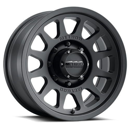 Aluminum Wheels 17x8.5 Bead Grip MR703 Bolt Pattern 8 On 165.1 Offset 0 Lip Size 1.18 Matte Black MB Method MR70378580500