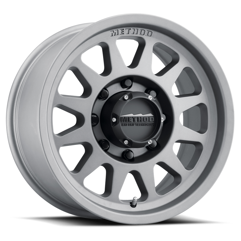 Aluminum Wheels 17x9 Bead Grip MR704 Bolt Pattern 8 On 165.1 Offset 18 Lip Size 1.77 Titanium SL Method MR70479080818H