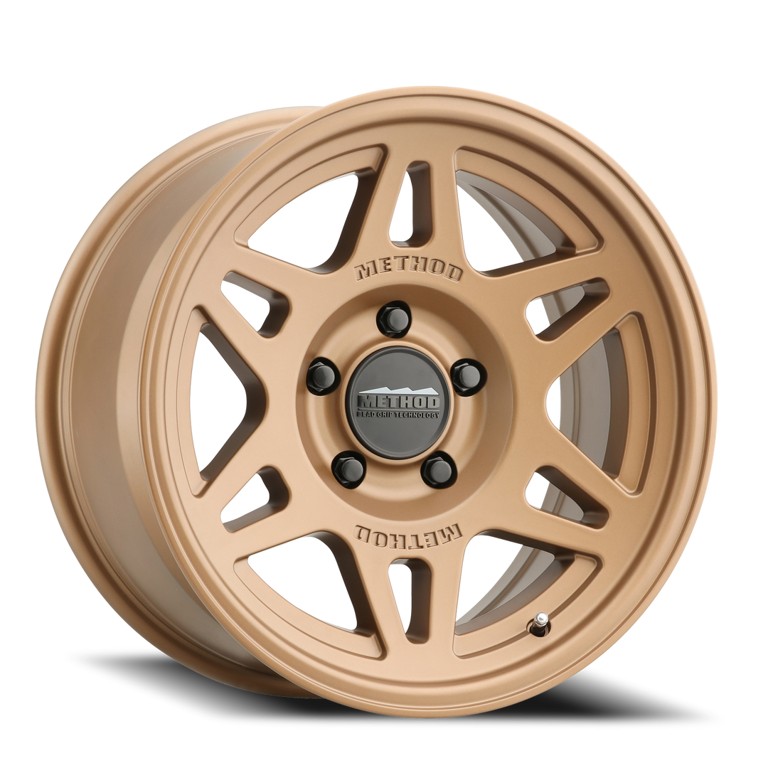 Aluminum Wheels 17x7.5 Bead Grip MR706 Bolt Pattern 5 On 114.3 Offset 30 Bronze BZ Method MR70677512930