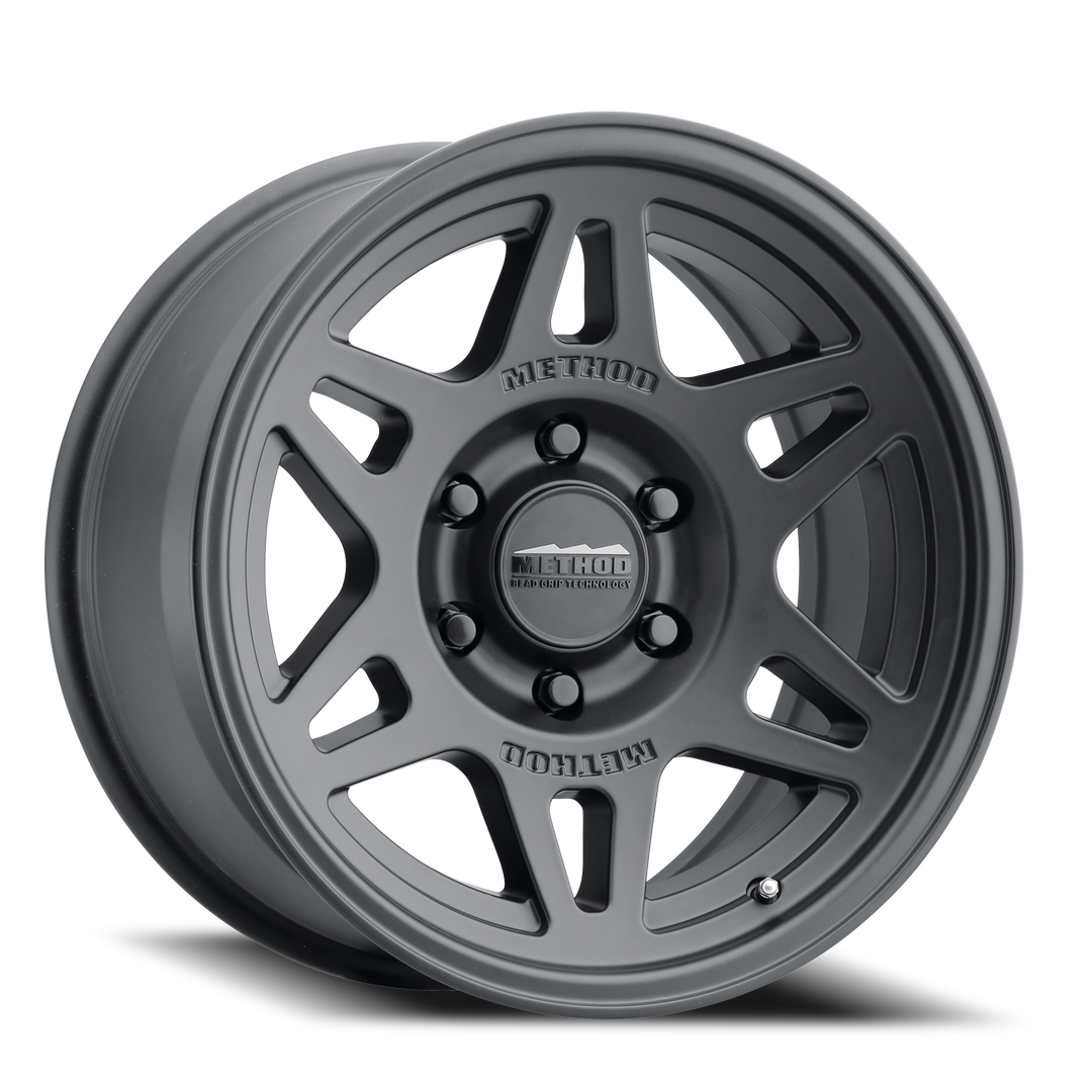 Aluminum Wheels 17x7.5 Bead Grip MR706 Bolt Pattern 6 On 130 Offset 50 Black BK Method MR70677563550