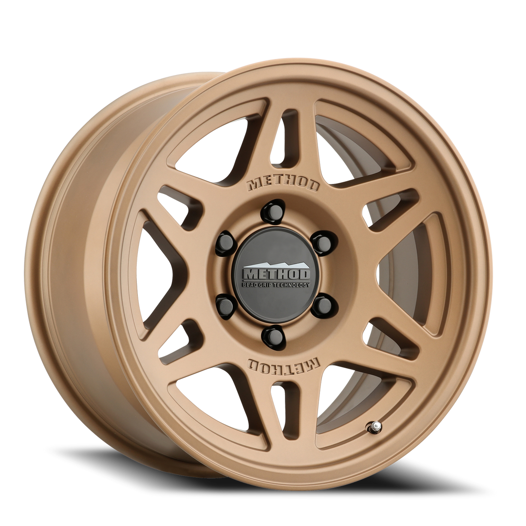 Aluminum Wheels 17x7.5 Bead Grip MR706 Bolt Pattern 6 On 130 Offset 50 Bronze BZ Method MR70677563950