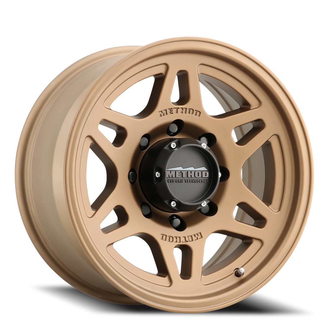 Aluminum Wheels 17x8.5 Bead Grip MR706 Bolt Pattern 8 On 165.1 Offset 0 Bronze BZ Method MR70678580900