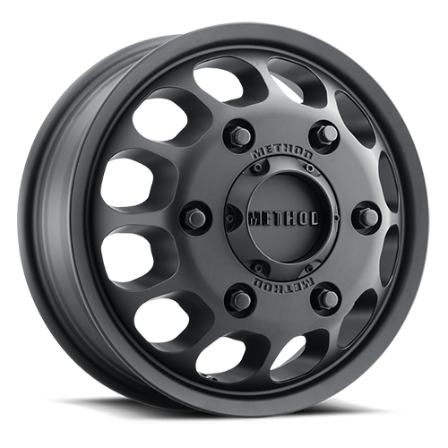 Aluminum Wheels 16x5.5 MR901 Dually Bolt Pattern 6 On 205 Offset 117 Lip Size 0.2 Matte Black Method MR901655925117