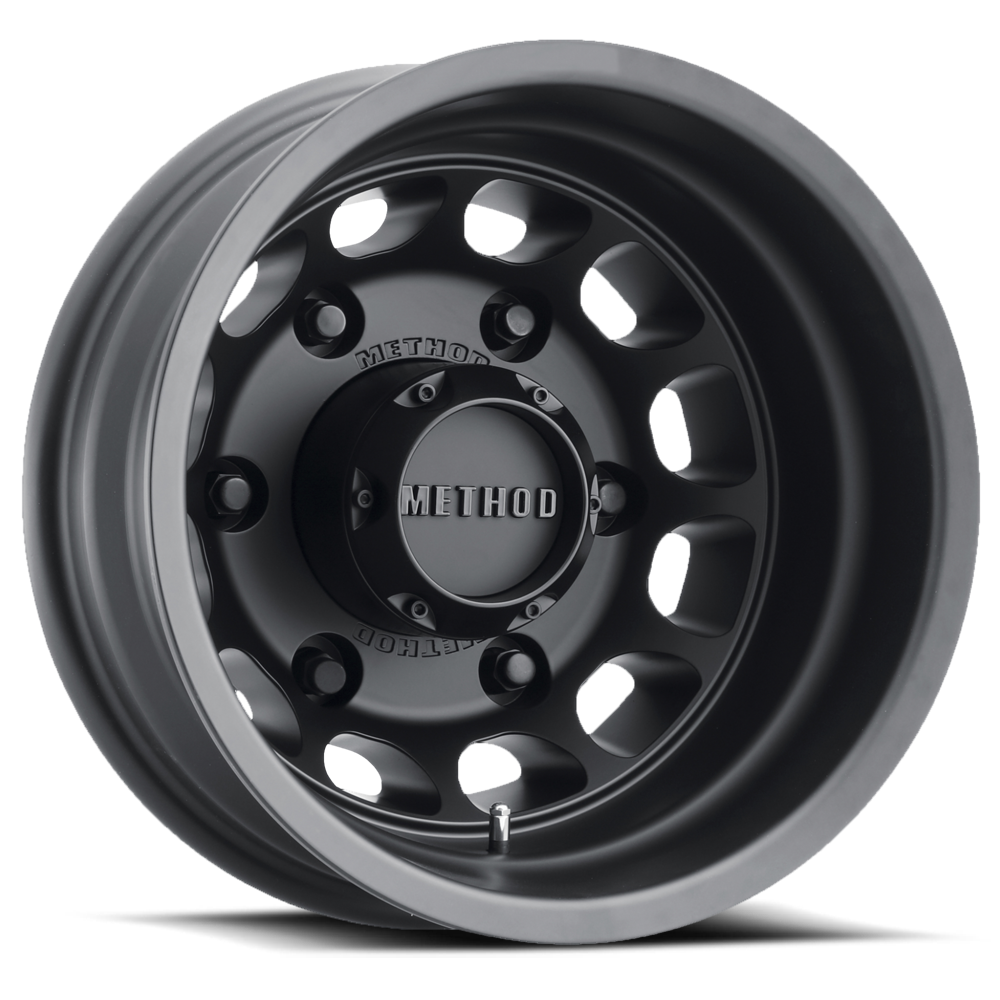 Aluminum Wheels 16x5.5 MR901 Dually Bolt Pattern 6 On 205 Offset -138 Lip Size 1.77 Matte Black Method MR901655925138N