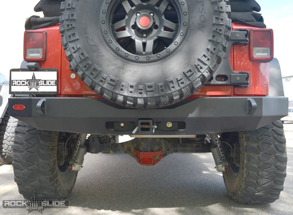 Jeep JK Full Rear Bumper For 07-18 Wrangler JK No Tire Carrier Rigid Series Rock Slide Engineering RB-F-101-JK