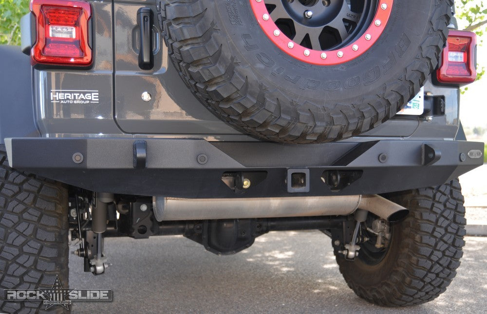 Jeep JL Full Rear Bumper For 18-Pres Wrangler JL No Tire Carrier Rigid Series Rock Slide Engineering RB-F-101-JL