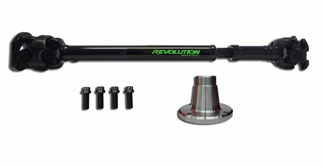 Jeep Wrangler JK Front 1350 CV Driveshaft 2 or 4 Door Flange Style Revolution Gear REV-DS-JK-1350F-F