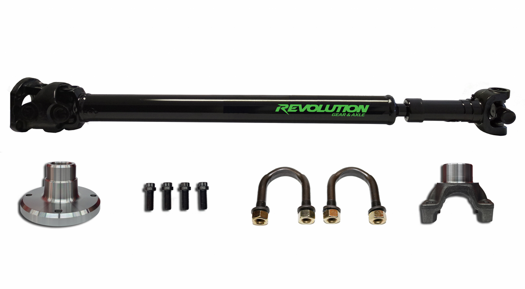 Jeep Wrangler JK Rear 1350 CV Driveshaft 4 Door with Pinion Yoke Revolution Gear REV-DS-JK-1350R-4D-PY