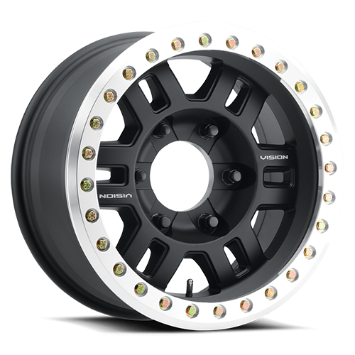 Vision Manx Beadlock 398 Wheel 17x8.5, 8x165.1 Black Machined Ring