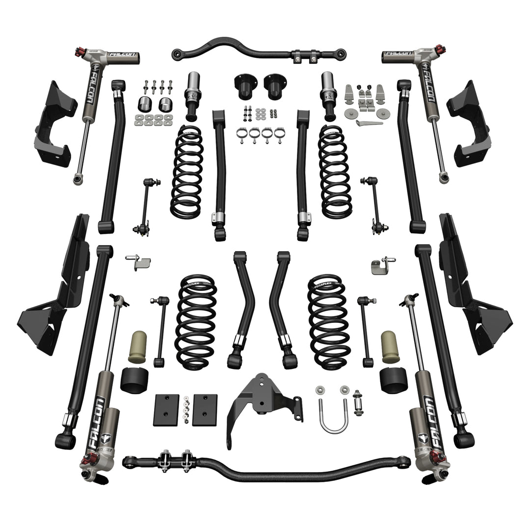 Jeep JK 2 Door Alpine CT4 Suspension System 4 Inch Lift w/ Falcon 3.3 Shocks 07-18 Wrangler JK TeraFlex 1224033