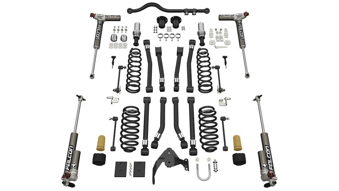 Jeep JK Short Arm Suspension 3 inch Alpine RT3 System and Falcon 3.3 Fast Adjust For 07-18 Wrangler JK 2 Door Teraflex 1233033