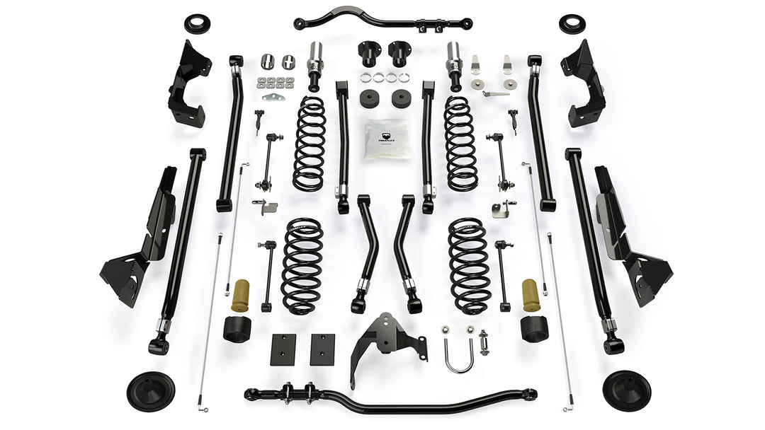 Jeep JK Long Arm Suspension 4 Inch Alpine RT4 System No Shock Absorbers For 07-18 Wrangler JK 2 Door TeraFlex 1234000