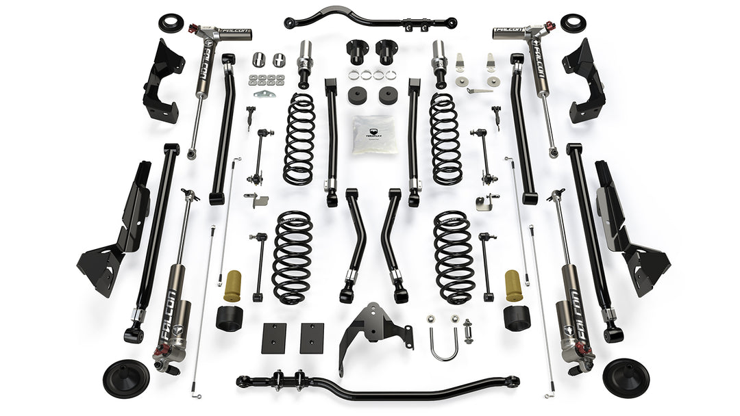 Jeep JK Long Arm Suspension 4 Inch Alpine RT4 System and Falcon 3.3 Fast Adjust For 07-18 Wrangler JK 2 Door TeraFlex 1234033