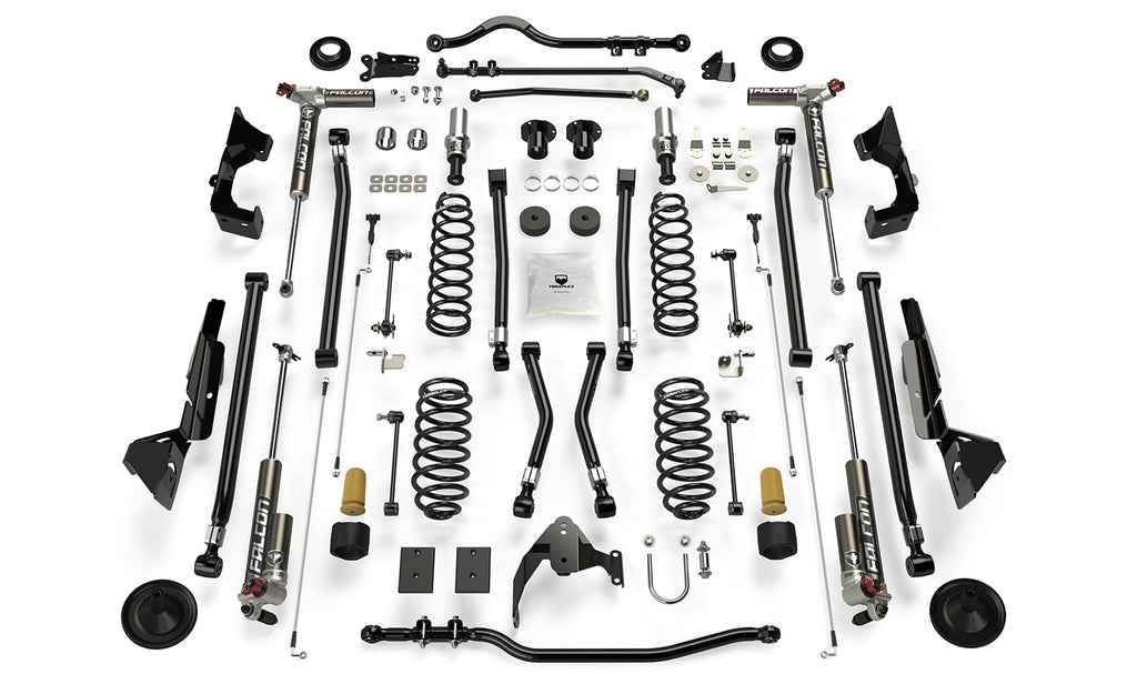 Jeep JK Long Arm Suspension 6 Inch Alpine RT6 System and Falcon 3.3 Fast Adjust For 07-18 Wrangler JK 2 Door TeraFlex 1236033