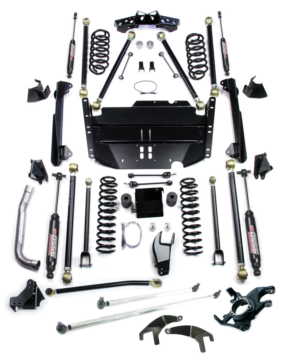 Jeep TJ 5 Inch Pro LCG Long Flexarm Suspension System w/ High Steer and 9550 Shocks 97-06 Wrangler TJ TeraFlex 1249570