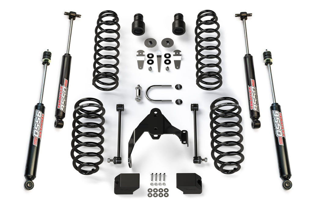 Jeep JKU 4 Door 2.5 Inch Lift Kit w/ 9550 VSS Shocks 07-18 Wrangler JKU TeraFlex 1251000