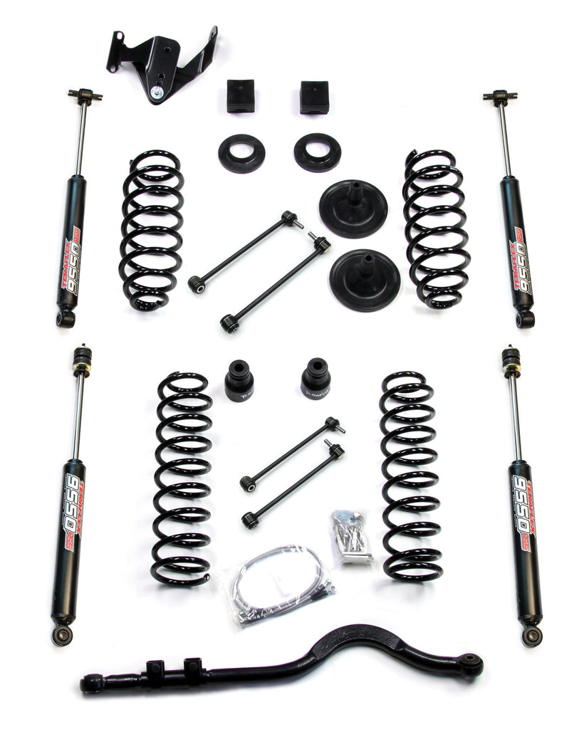 Jeep JKU 4 Door 3 Inch Lift Kit w/ 9550 Shocks and Track Bar 07-18 Wrangler JKU TeraFlex 1251220