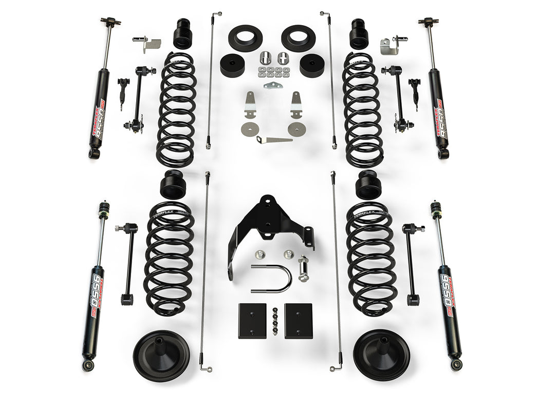 Jeep JKU 4 Door Base 4 Inch Lift Kit w/ 9550 VSS Shocks 07-18 Wrangler JKU TeraFlex 1251401